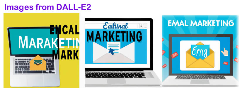 Email marketing images created by DALL-E2