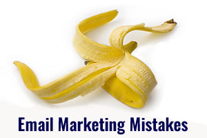 Email marketing mistakes can trip you up just like a banana skin on the floor