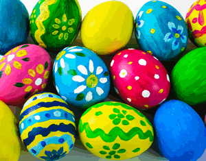 colorful Easter eggs